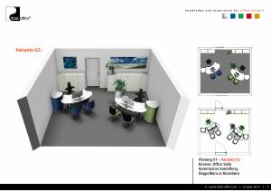 Büroplanung | Reisebüro mit 2 Arbeitsplätzen