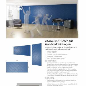 VitAcoustic® Verbund-Fliesen für Wandverkleidungen - Technische Daten und Montagebeispiel