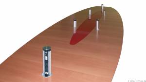 circon s-class - 7x2m - Conference table with mini notebook media control for Media Markt, Ingolstadt